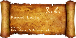 Kandel Leila névjegykártya